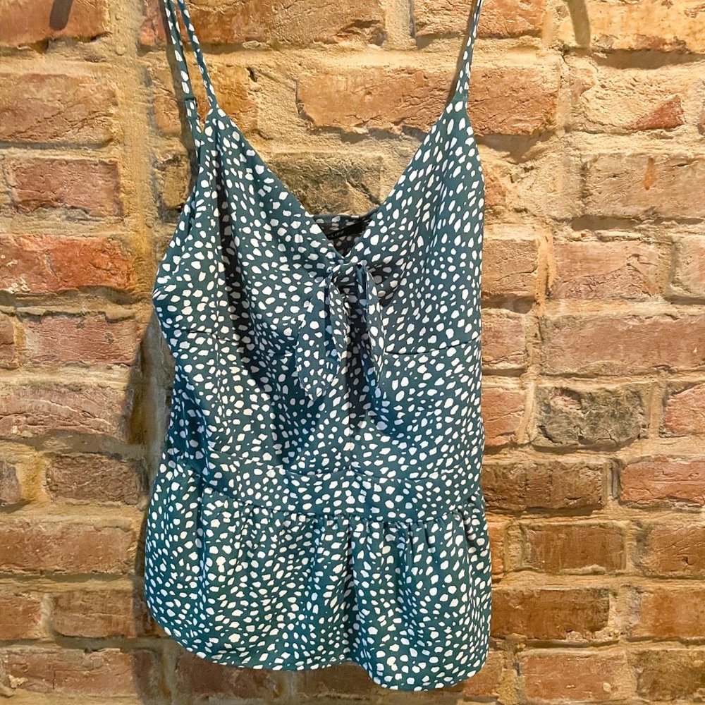 Boho Green Top Size Small